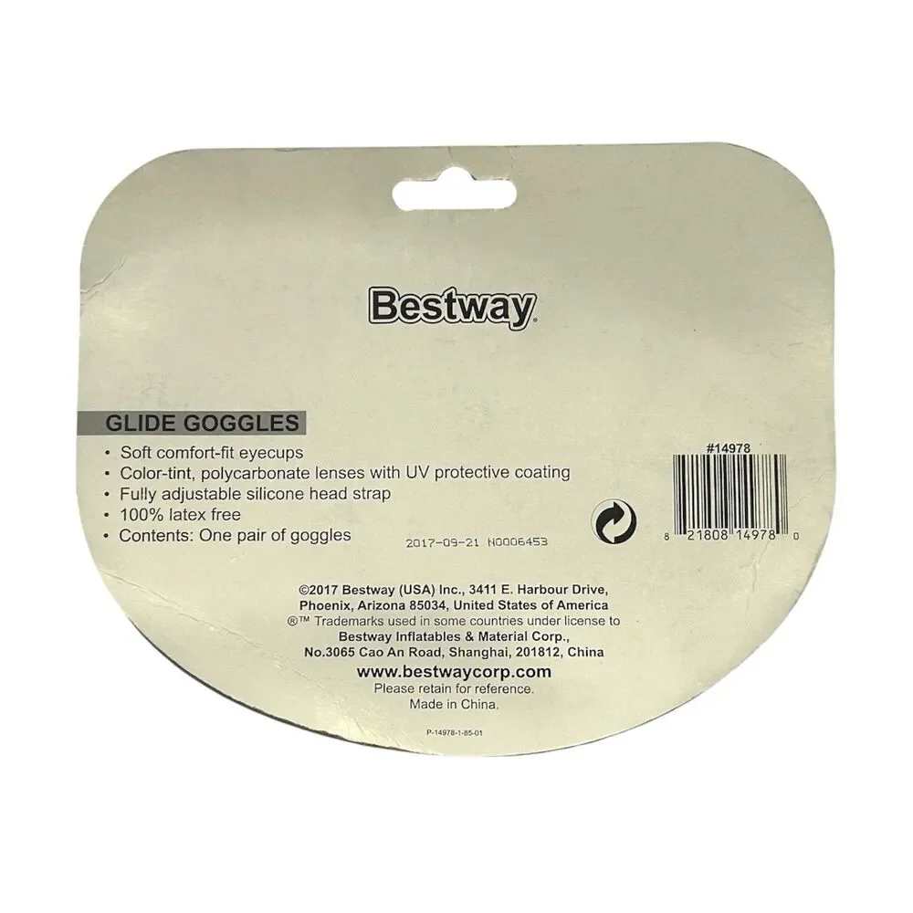 Bestway H2O GO! Swimming Glide Goggles with Adjustable Strap Ages 14+